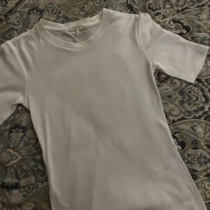Rag & bone rib slim tee white xx-small